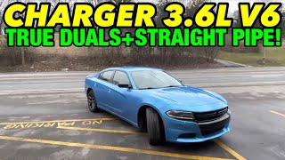 2019 Dodge Charger 36L V6 TRUE DUAL EXHAUST w STRAIGHT PIPE [upl. by Huxley141]