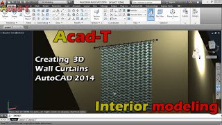 AutoCAD Tutorials for Beginners  Creating 3D Curtains  AutoCAD Tutorials [upl. by Navarro]