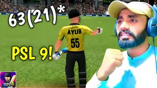 SAIM Ayub 6321 PZ VS QG PSL 9 WCC3 GAMEPLAY IN HINDI URDU [upl. by Ogdan970]