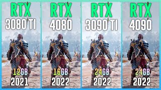 RTX 3080 TI vs RTX 4080 vs RTX 3090 TI vs RTX 4090  Test in 15 Games [upl. by Arabela475]