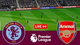 LIVE Aston Villa vs Arsenal Premier League 2425 Full Match  Video Game Simulation [upl. by Mossman]