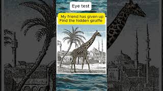 EYE TEST  FIND THE HIDDEN GIRAFFE quiz puzzle iqtest braingames riddles trending shorts [upl. by Kory122]