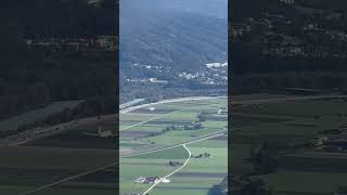 transavia boeing737 800 visual approach into innsbruck LOWI RWY 08 along Inn River Valley [upl. by Naillimxam289]