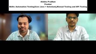 Software Testing Mock Interview for Fresher Profile  Automation Testing  Manual Testing [upl. by Alarice955]