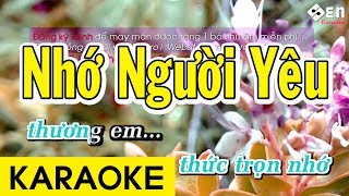 Nhớ Người Yêu  Karaoke Beat Chuẩn [upl. by Anayit252]