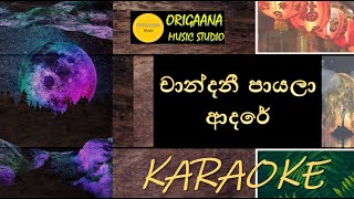 Chandani Payala Adare Karaoke  චාන්දනී පායලා ආදරේ  with lyrics  without voice [upl. by Metts]