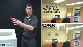 ISOAire RSF500 vs Competitor Air Purifier Smoke Test  500 CFM HEPA Air Purifier [upl. by Torray]