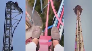 Gyro Drop Lotte World Terrifying Theme Park in South Korea compilation anything experienced before [upl. by Herzel170]