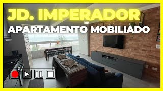 APARTAMENTO ÚNICO EM PRAIA GRANDE  AMBIENTES INTEGRADOS E VISTA MAR [upl. by Drofhsa]