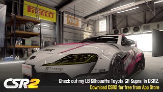 【CSR2】LB Silhouette Toyota GR Supra gold shift amp tune for 712x [upl. by Tnomyar]