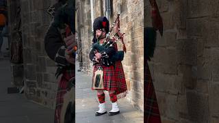 Edinburgh Bagpiper  Scottish bagpipes edinburgh travel edinburghlife scottishholidays [upl. by Quirita]