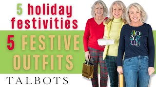 5 Casual Holiday Outfits from Talbots  Holiday Outfits for Women Over 40 [upl. by Shult]