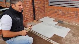 How To Lay An Indian Sandstone Patio Using Honed Stone [upl. by Paz867]