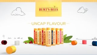 Burts Bees Uncap Flavour with 100 Natural Moisturising Lip Balm [upl. by Mikal774]