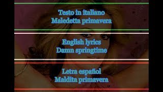 Maledetta primavera  Loretta Goggi 1981 English Lyrics Letra Español [upl. by Rape]