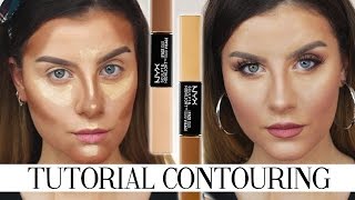 Tutorial Contouring Viso COMPLETO Crema  Polvere ft NYX Face DUO Sculpt amp Highlight [upl. by Nino]