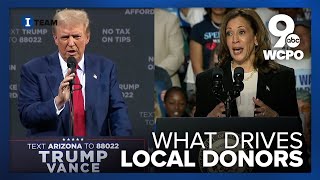 Trump vs Harris presidential race jacks up Cincinnati donations [upl. by Meluhs168]