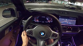 2020 BMW X7 M50i  Night POV Test Drive by Tedward Binaural Audio [upl. by Des]