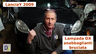 Lancia Ypsilon cambiare lampada faro come si fa Lancia Y changing the bulb how do you do it [upl. by Malda]