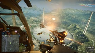 BF4 Quick shredding of the enemy Stealth Jet with the Transport Helicopters Minigun [upl. by Gavriella454]