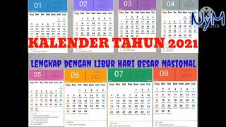 KALENDER TAHUN 2021 Lengkap Dengan Hari Libur Nasional [upl. by Netsrek]