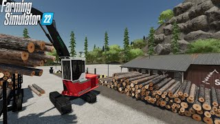 FS22  logging timelapse  Loggers Paradise 13  Unloading logs [upl. by Eimmat]