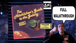 The Hitchhikers Guide To The Galaxy Text Adventure Game FULL WALKTHROUGH [upl. by Kohl]