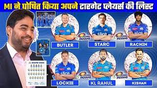 IPL 2025  Mumbai Indians Target Players for IPL 2025 Mega Auction  Official List  Mi targets 2025 [upl. by Cathe59]