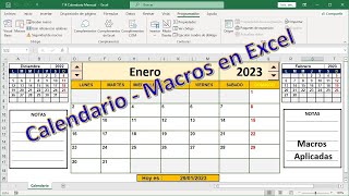 Calendario con Macros en Excel [upl. by Studdard]