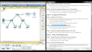 8125 Packet Tracer  Configuring Syslog and NTP [upl. by Clyde]