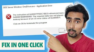 100 Fixed✅ DDE Server Window OneDriveexe Application Error in Windows 11 amp 10 [upl. by Ilario]