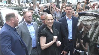 Celine Dion spent more than 20 min with her fans in front of her hotel  24072024 [upl. by Lebbie]