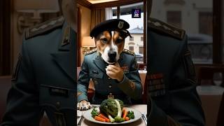 Patriotic Dog Soldier Enjoys a Peaceful Meal MilitaryDog HeroicDog [upl. by Halehs]