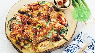 Haemul Pajeon Korean Seafood amp Green Onion Pancake [upl. by Olinad]