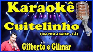 Karaokê Cuitelinho UM TOM ABAIXO  LÁ  Gilberto e Gilmar [upl. by Unni722]