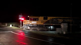 TasRail 2053 TR13 TR11 36 train crossing Bengeo Road [upl. by Nelyak764]