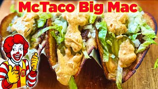 Make Big Mac SMASH Tacos On The Blackstone Griddle With This Secret Recipe For The Sauce [upl. by Ahsetra627]