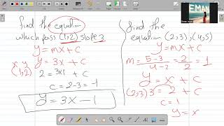 prep 3 equation of st line [upl. by Nylesoj]