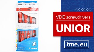 VDE Screwdrivers with A Voltage Tester  UNIOR 617045 UNBOXING [upl. by Ajit291]