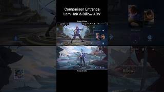 Comparison Entrance Lam HoK amp Billow AOV AOVISION2025 honorofkings arenaofvalor aov hok [upl. by Ahseihs]