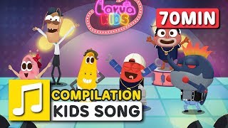 HOKEY POKEY and other songs  70 min  LARVA KIDS  Nursery Rhyme for kids [upl. by Alethia727]