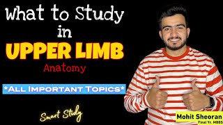 What to Study in Upper Limb Anatomy  All Important Topics  Best Approach [upl. by Laup]