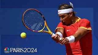 Rafael Nadal wins INCREDIBLE exchange with Marton Fucsovics  Paris Olympics  NBC Sports [upl. by Josh]