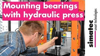 Mounting bearings with hydraulic press [upl. by Tisha]