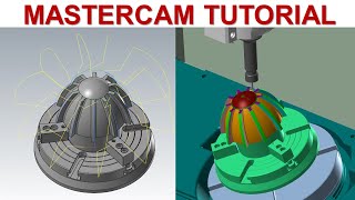 MasterCAM 2022 Tutorial 106  Mill 5 Axis Toolpath Machining [upl. by Ule697]