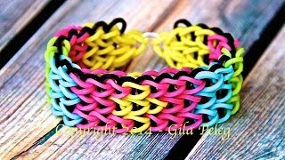 Rainbow LoomTriple Single braceletdesigned bracelet [upl. by Sadoff]