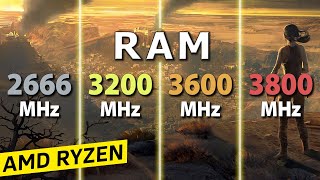 3800MHz vs 3600MHz vs 3200MHz vs 2666MHz RAM  Test in 8 Games [upl. by Euqina]