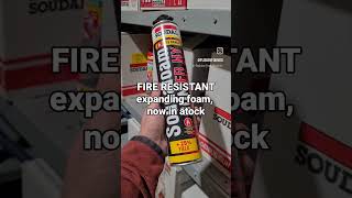 Soudal fire resistant expanding foam  now in stock [upl. by Nerhe699]