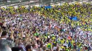 Third and fourth German goals celebration in the stadium in a single quick shot [upl. by Auqinot]