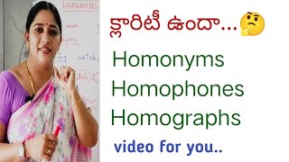 Homonyms Homophones Homographs [upl. by Alahcim]